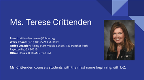 Ms. Terese Crittenden Information